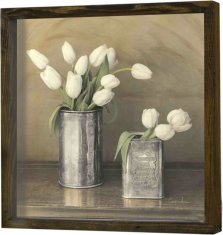 Wallity Nástenný obraz Tulip 34x34 cm béžová/biela