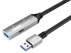 PremiumCord USB 3.2 repeater a predlžovací kábel Male-Female, 5Gbps Aluminium 10m