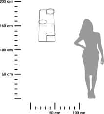 Dekorstyle Tri závesné stojany na kvety Porko čierne