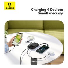 BASEUS power banka Qpow 10000mAh 30W čierna s USB-C káblom