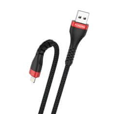 Foneng Dátový kábel X82 - USB na Lightning - 3A 1 meter čierny