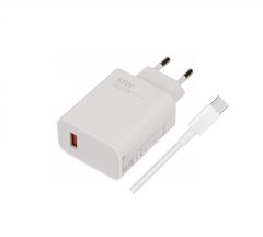 Xiaomi Rychlonabíjačka MDY-11-EZ USB-A +USB-C kabel biela (Bulk) 33W