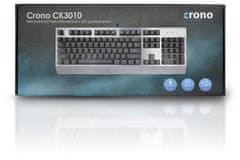 Crono CK3010 - podsvietená mechanická herná klávesnica, CZ + SK, USB