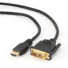 CABLEXPERT GEMBIRD Kábel HDMI-DVI 0,5m, 1.3, M/M tienený, pozlátené kontakty