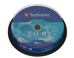 VERBATIM CD-R 700MB 52x, 10ks - médiá, Extra Protection, spindle 43437