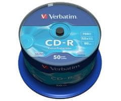 VERBATIM CD-R 700MB 52x, 50ks - médiá, Extra Protection, spindle 43351