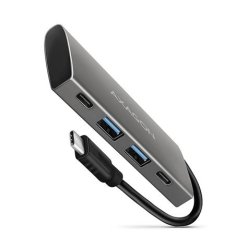 AXAGON húb USB-C SUPERSPEED / HMC-4G2 / USB 3.2 Gen2 / 2x USB-C / 2x USB-A / 10GB/s / 0,13m