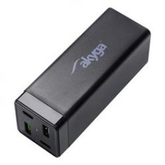 TRX Akyga AK-CH-17 USB nabíjačka 220V/ 5-20V/ 65W/ 2x USB-C + 2x USB-A/ PD 3.0/ QC 4+/ AFC/ FCP/ SCP/ Apple 2.4A/ PPS/ č