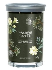 YANKEE CANDLE Silver Sage & Pine sviečka 567g / 2 knôty (Signature veľký)