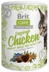 Brit Pochúťka Care Cat Snack Superfruits kura 100g