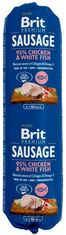 Brit Saláma Sausage kura a biela ryba 800g