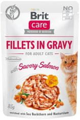 Brit Kapsička Care Cat losos, filety v omáčke 85g