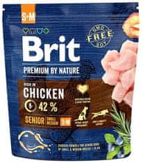 Brit Krmivo Premium by Nature Senior S+M 1kg