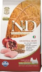 N&D Krmivo Dog Adult Mini Ancestral Grain Chicken, Spelt, Oats & Pomegranate 2,5kg