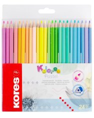 KORES Kolores Pastel trojhranné pastelky 24 farieb