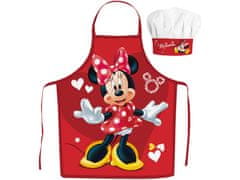 Javoli Detská zástera s čiapkou Minnie Mouse Red Hearts