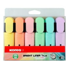 KORES Bright liner plus - pastel 6 farieb