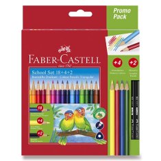 Faber-Castell Faber - Castell Pastelky trojhranné 18 ks + 4ks + 2ks ceruziek