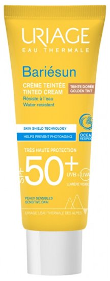 Uriage Tónovaný pleťový krém na opaľovanie SPF 50+ Bariesun Golden Tint (Tinted Cream) 50 ml