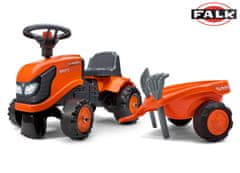 FALK 260C Baby Kubota ride-on traktor s prívesom, hrable a lopata