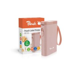 PEACH PE110 - tlačiareň samolepiacich štítkov, nabíjacia, ružová