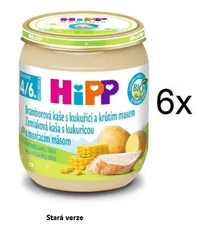 HiPP BIO Zemiaková kaša s kukuricou a morčacím mäsom 6 x 125 g