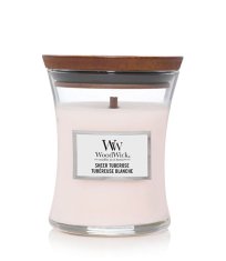 Woodwick Vonná sviečka váza Sheer Tuberosa 275 g