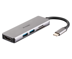 D-Link 5-in-1 USB-C Hub with HDMI and SD/microSD Card Reader