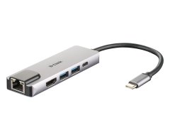 D-Link 5-in-1 USB-C Hub with HDMI/Ethernet a Power Delivery