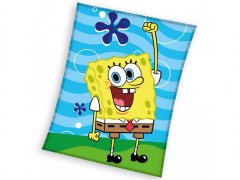 Carbotex Detská fleecová deka Sponge Bob Zábava v Mori 130x170 cm