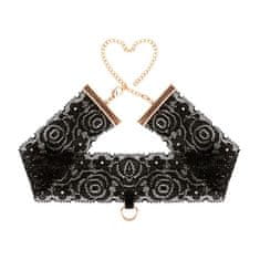 Rosy Gold Rosy Gold Lace Cuffs and Collar (Black), golier s náramkami