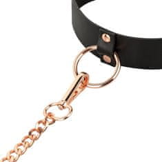 Rosy Gold Rosy Gold Collar with Leash (Black), obojok s vodítkom