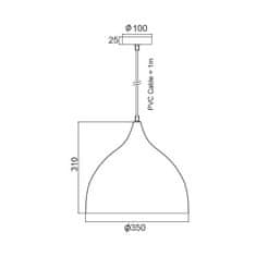 ACA ACA Lighting Style závesné svietidlo KS174335WH