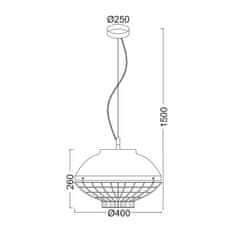 ACA ACA Lighting Vintage závesné svietidlo OD5396