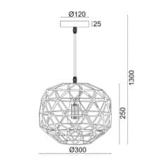 ACA ACA Lighting Vintage závesné svietidlo KS180430PC