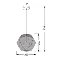 ACA ACA Lighting Avantgarde závesné svietidlo V35029GO