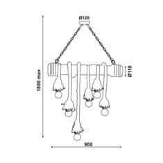 ACA ACA Lighting Vintage závesné svietidlo 932906BBR