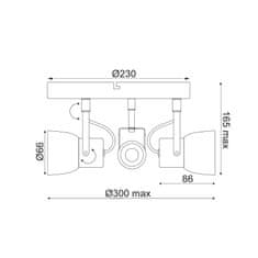 ACA ACA Lighting Spot nástenné a stropné svietidlo MC171153