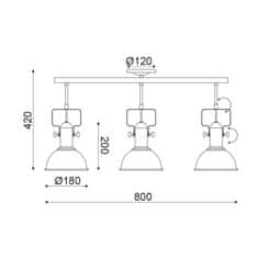 ACA ACA Lighting Spot nástenné a stropné svietidlo EG167073CR