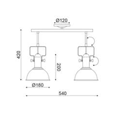 ACA ACA Lighting Spot nástenné a stropné svietidlo EG167072CR