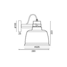 ACA ACA Lighting Wall a amp; Ceiling nástenné svietidlo KS2126BW