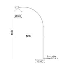 ACA ACA Lighting Floor a amp; Table stojanové svietidlo ML312401FC