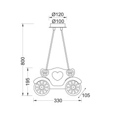 ACA ACA Lighting Detské závesné svietidlo MD110042P