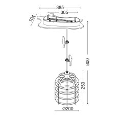 ACA ACA Lighting Detské závesné svietidlo MD150411B