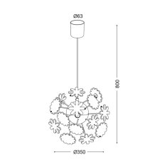 ACA ACA Lighting Detské závesné svietidlo MD160224FLW