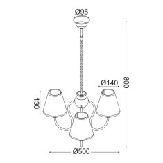 ACA ACA Lighting Detské závesné svietidlo MD130943