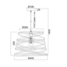 ACA ACA Lighting Avantgarde závesné svietidlo KS153840PB