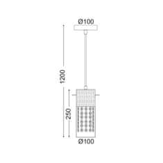 ACA ACA Lighting Crystal závesné svietidlo DLA6831