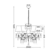 ACA ACA Lighting Acryl závesné svietidlo SF35045P