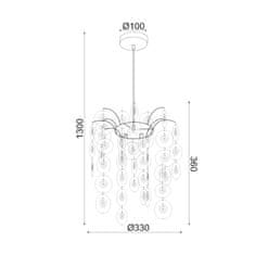 ACA ACA Lighting Acryl závesné svietidlo SF171411P